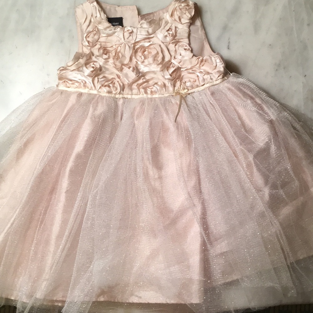 Gold toddler holiday dress
